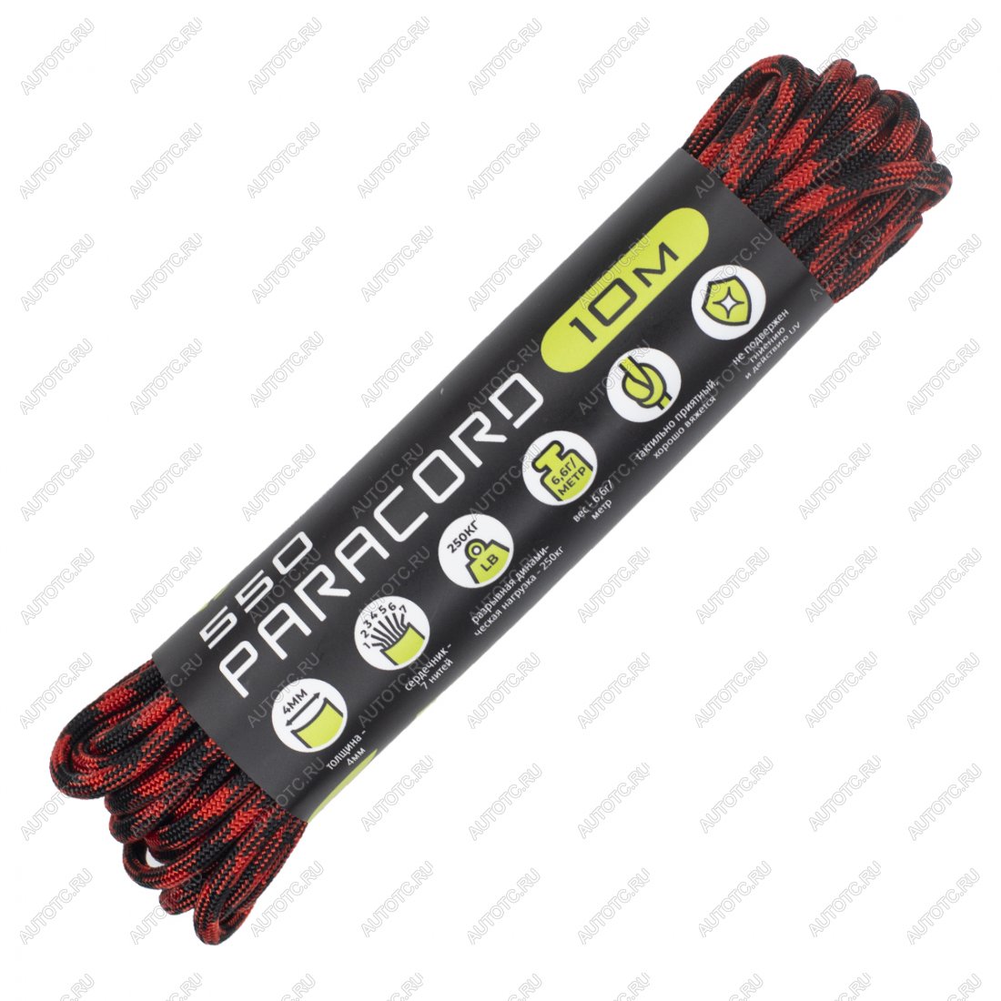 220 р. Паракорд 550 CORD nylon 10м (garfield) CORD 550.n10.gfl  с доставкой в г. Керчь