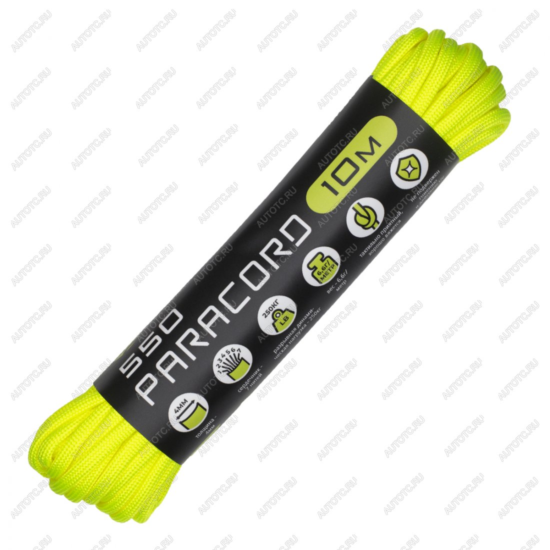 260 р. Паракорд 550 CORD nylon 10м (neon yellow) CORD 550.n10.n.y  с доставкой в г. Керчь