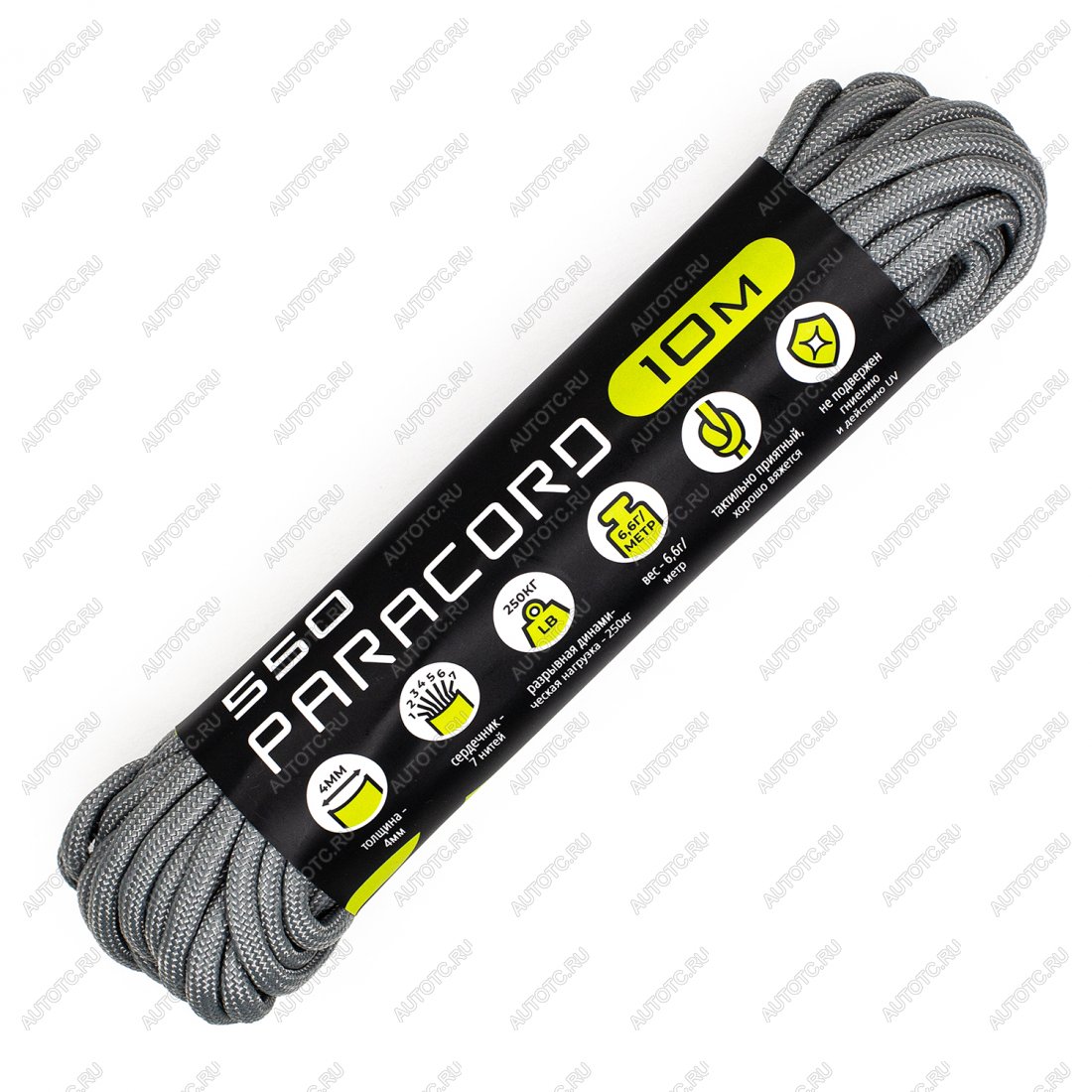 220 р. Паракорд 550 CORD nylon 10м (steel gray) CORD 550.n10.st.g  с доставкой в г. Керчь