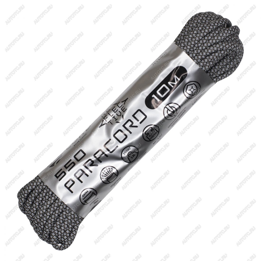 539 р. Паракорд 550 CORD nylon 10м SuperReflective (black snake) CORD 550.n10.lm.b.snk  с доставкой в г. Керчь