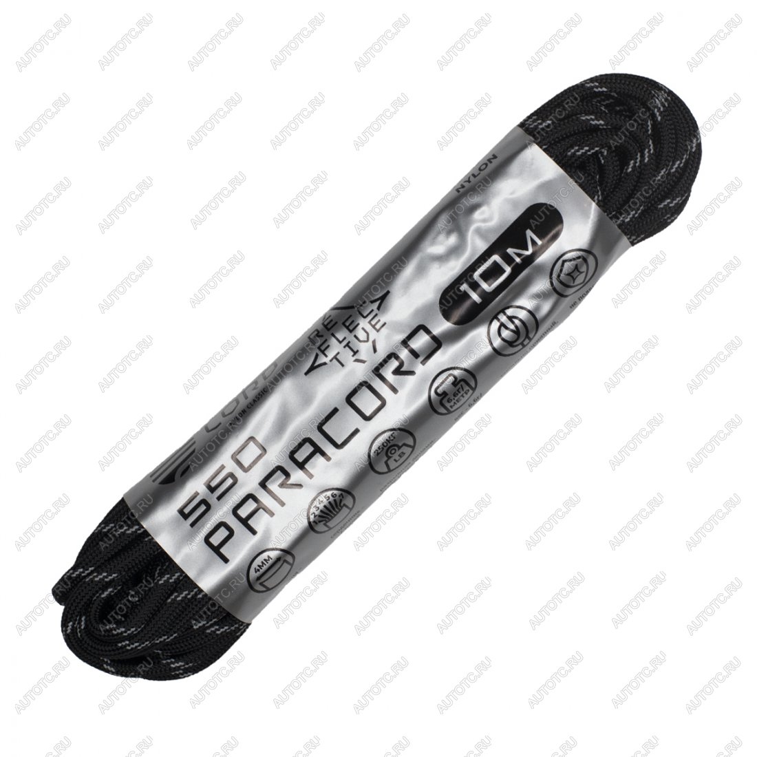 379 р. Паракорд 550 CORD nylon 10м световозвращающий (black) CORD 550.n10.lm.b  с доставкой в г. Керчь