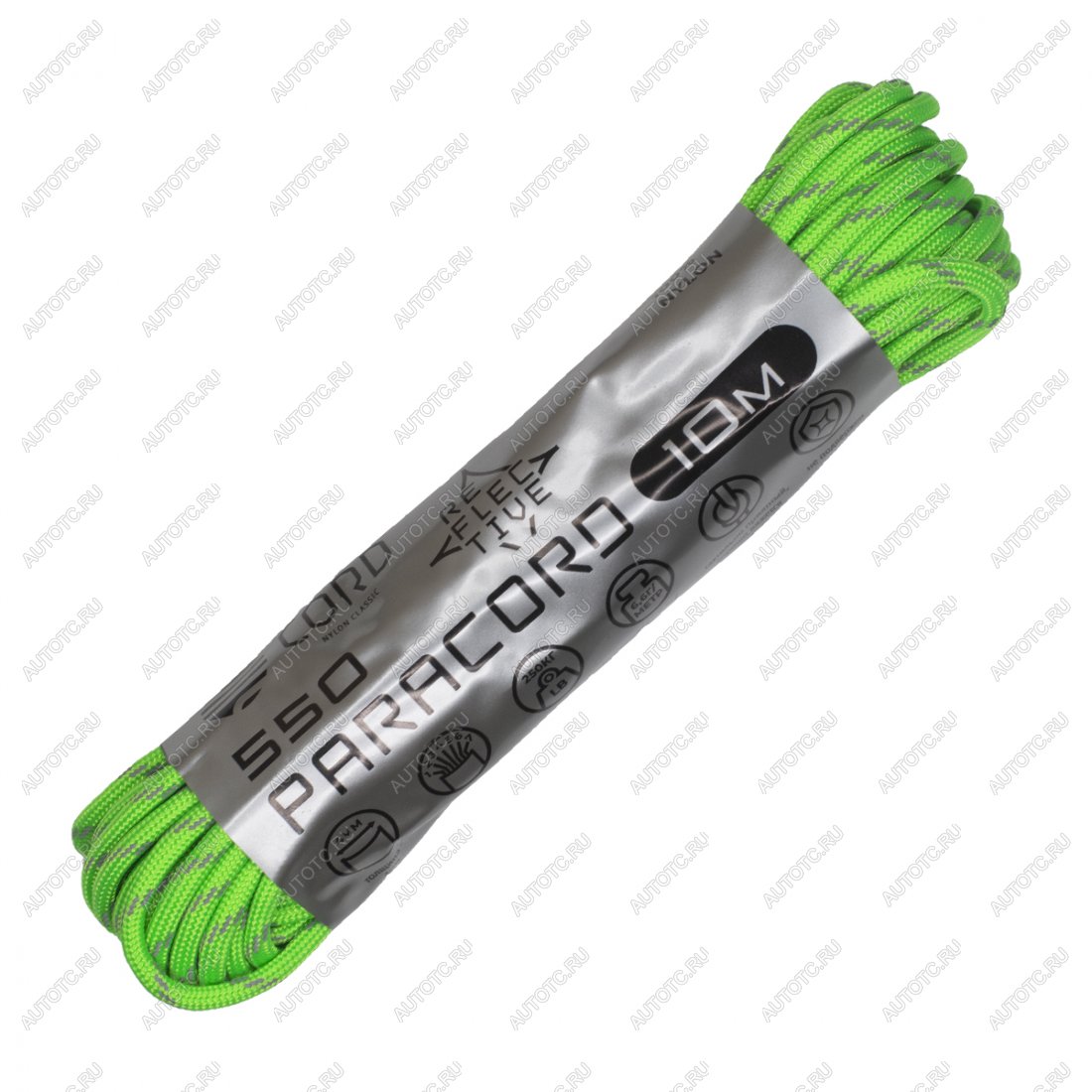 299 р. Паракорд 550 CORD nylon 10м световозвращающий (neon green) CORD 550.n10.lm.n.gr  с доставкой в г. Керчь