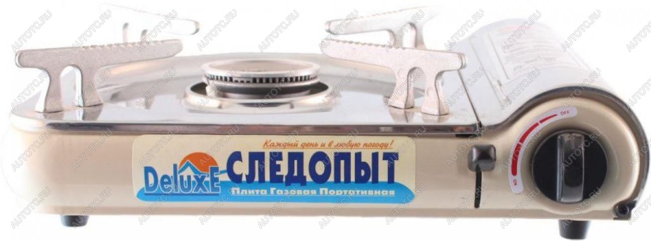 2 759 р. Плита газовая портативная "СЛЕДОПЫТ - DeluxE", (с подогревом) нержавеющая сталь, цанговый баллон СЛЕДОПЫТ pf-gst-n03  с доставкой в г. Керчь
