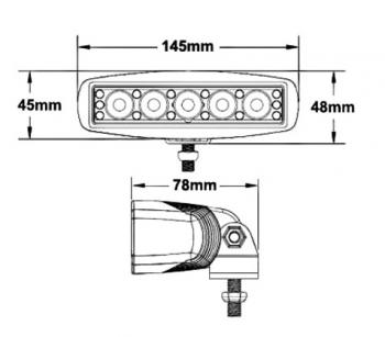 1 649 р. Светодиодная фара водительского света РИФ 145х45х78 мм 15W LED РИФ sm-811f  с доставкой в г. Керчь. Увеличить фотографию 3