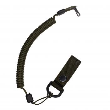 Страховочный тренчик CORD из паракорда с креплением на ремень и карабином (army green) CORD tr.kb.a.gr