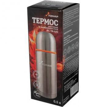 1 299 р. Термос ТОНАР 500 мл. цвет - стальной (дополнительная чашка) ТОНАР hs.tm-020  с доставкой в г. Керчь. Увеличить фотографию 2