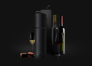 6 799 р. Термофутляр для вина VIN BLANC, черный ASOBU vpb1.06-black  с доставкой в г. Керчь. Увеличить фотографию 7