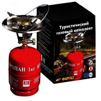 Туристический газовый комплект (Баллон 2,4 л + газовая горелка) Grotkuv (РП) GZWM lpg-set2