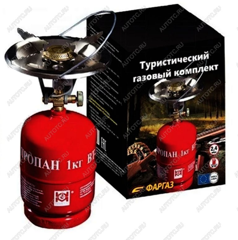 4 259 р. Туристический газовый комплект (Баллон 2,4 л + газовая горелка) Grotkuv (РП) GZWM lpg-set2  с доставкой в г. Керчь
