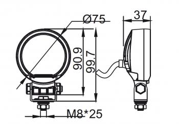 1 529 р. Фара водительского света РИФ 20W LED РИФ sm-3020-rfb  с доставкой в г. Керчь. Увеличить фотографию 6