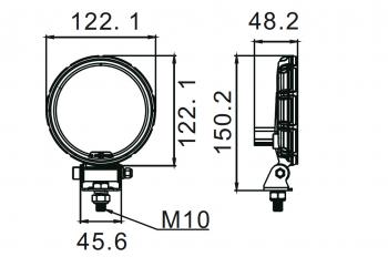 2 549 р. Фара водительского света РИФ 21W LED РИФ sm-4021-rfd  с доставкой в г. Керчь. Увеличить фотографию 5