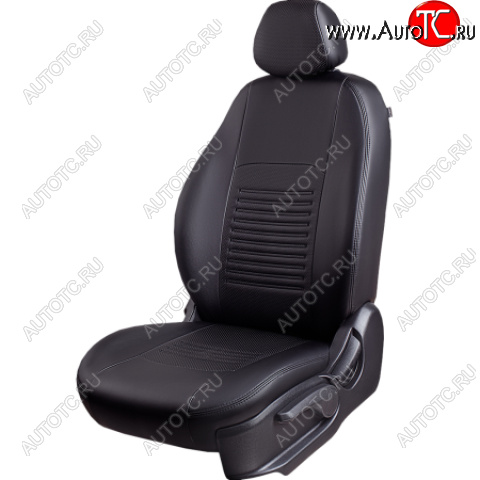 6 799 р. Комплект чехлов сидений (РЗС 60/40 3Г Илана+Орегон) Турин Ромб Lord Autofashion Chery Tiggo 4 дорестайлинг (2017-2020) (черный, вставка черная, строчка черная)  с доставкой в г. Керчь