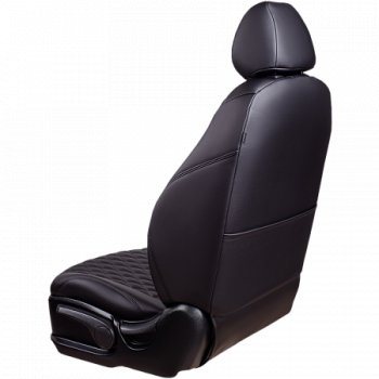 13 399 р. Комплект чехлов сидений Lord Auto(Экокожа Ромб) Chevrolet Aveo T200 хэтчбек 5 дв (2002-2008) (Черный)  с доставкой в г. Керчь. Увеличить фотографию 5