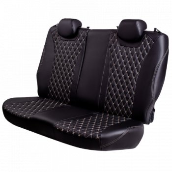 10 299 р. Комплект чехлов для сидений (РЗСиС 60/40 Орегон) БАЙРОН Lord Autofashion  Chevrolet Niva  2123 (2002-2020) дорестайлинг, рестайлинг (черный, вставка черная, строчка бежевая)  с доставкой в г. Керчь. Увеличить фотографию 3