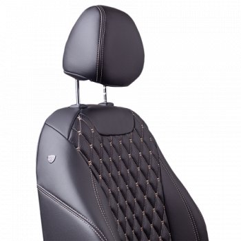 10 299 р. Комплект чехлов для сидений (РЗСиС 60/40 Орегон) БАЙРОН Lord Autofashion  Chevrolet Niva  2123 (2002-2020) дорестайлинг, рестайлинг (черный, вставка черная, строчка бежевая)  с доставкой в г. Керчь. Увеличить фотографию 4