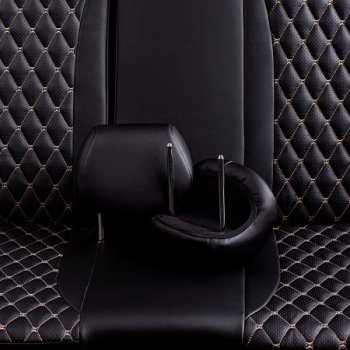 10 299 р. Комплект чехлов для сидений (РЗСиС 60/40 Орегон) БАЙРОН Lord Autofashion  Chevrolet Niva  2123 (2002-2020) дорестайлинг, рестайлинг (черный, вставка черная, строчка бежевая)  с доставкой в г. Керчь. Увеличить фотографию 7