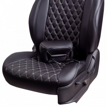 10 299 р. Комплект чехлов для сидений (РЗСиС 60/40 Орегон) БАЙРОН Lord Autofashion  Chevrolet Niva  2123 (2002-2020) дорестайлинг, рестайлинг (черный, вставка черная, строчка темно-серая)  с доставкой в г. Керчь. Увеличить фотографию 4