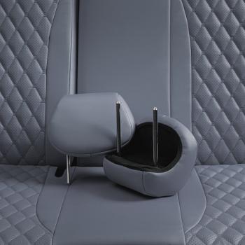 13 399 р. Комплект чехлов для сидений (РЗСиС 40/60 ЗГ Орегон) БАЙРОН Lord Autofashion  Chevrolet Spark  M300 (2010-2015), Ravon R2 (2016-2025) (серый, вставка серая, строчка темно-серая)  с доставкой в г. Керчь. Увеличить фотографию 8