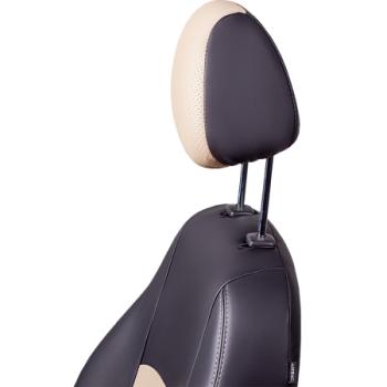 6 799 р. Комплект чехлов для сидений (РЗС 60/40 2П Илана+Орегон ) ТУРИН СТ Lord Autofashion Geely MK (2006-2015) (черный, вставка бежевая, строчка бежевая)  с доставкой в г. Керчь. Увеличить фотографию 3