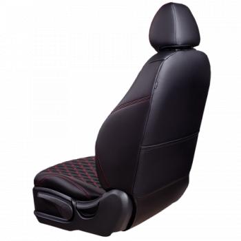 19 649 р. Комплект чехлов для сидений (РЗС 60/40+подл. 3Г Орегон) БАЙРОН Lord Autofashion  Haval F7 (2018-2022)  дорестайлинг (черный, вставка черная, строчка красная)  с доставкой в г. Керчь. Увеличить фотографию 2