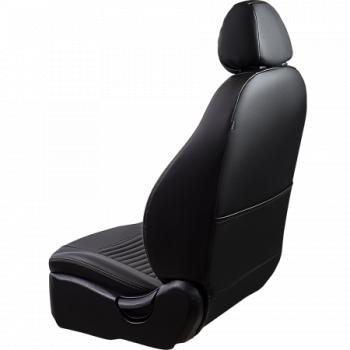 5 349 р. Комплект чехлов для сидений (РЗС 40/60. 2П Илана+Орегон) ТУРИН-3 Lord Autofashion  Hyundai Accent ( X3,  MC) (1997-2011) седан рестайлинг, седан, хэтчбек (черный, вставка черная, строчка бежевая)  с доставкой в г. Керчь. Увеличить фотографию 2
