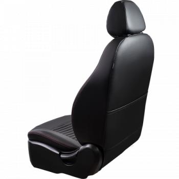 5 349 р. Комплект чехлов для сидений (РЗС 40/60. 2П Илана+Орегон) ТУРИН-3 Lord Autofashion  Hyundai Accent ( X3,  MC) (1997-2011) седан рестайлинг, седан, хэтчбек (черный, вставка черная, строчка красная)  с доставкой в г. Керчь. Увеличить фотографию 2