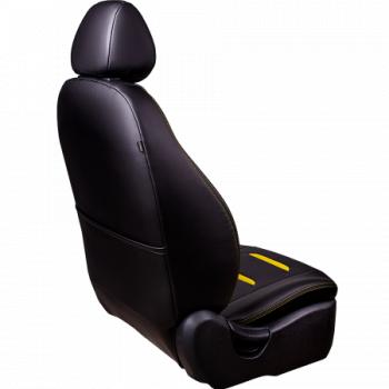 7 999 р. Комплект чехлов для сидений (РЗСиС 40/60 3Г Орегон) ТУРИН-2 Lord Autofashion  KIA Ceed  1 ED (2006-2012) дорестайлинг универсал, дорестайлинг, хэтчбэк 5 дв., рестайлинг универсал, рестайлинг, хэтчбэк 5 дв. (черный, вставка черная/желтая, строчка желтая)  с доставкой в г. Керчь. Увеличить фотографию 7