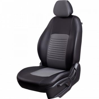  Комплект чехлов для сидений (РЗС 40/60 3П Илана+Орегон) ТУРИН Lord Autofashion KIA Cerato  1 LD (2004-2007) хэтчбэк (черный, вставка серая, строчка серая)