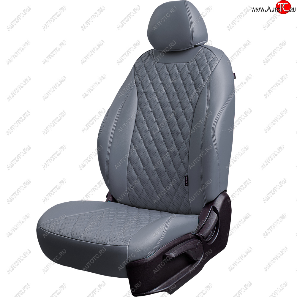 18 549 р. Чехлы сидений (экокожа, 60/40 2Г) Байрон  KIA Cerato  2 TD (2008-2013) седан (серый/серый)  с доставкой в г. Керчь