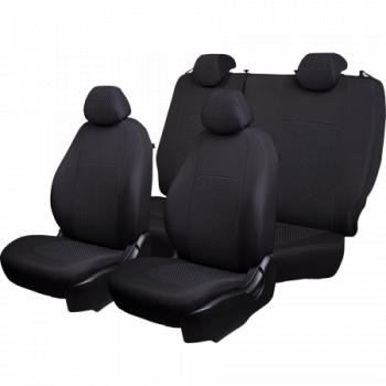 5 799 р. Комплект чехлов для сидений (РЗС 40/60 2Г жаккард) Турин Lord Autofashion KIA Cerato 2 TD седан (2008-2013) (черный, вставка серая Спинг-88, строчка черная)  с доставкой в г. Керчь. Увеличить фотографию 7