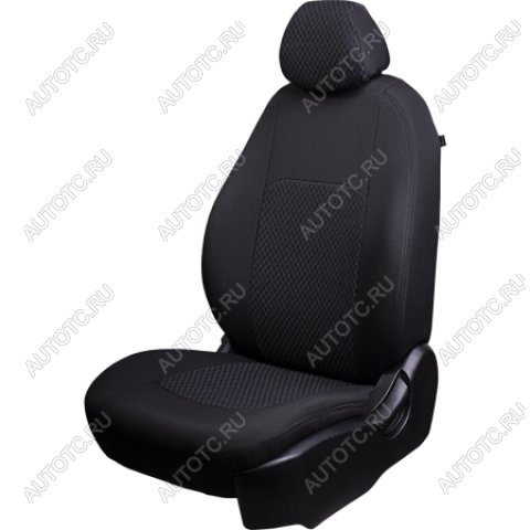5 799 р. Комплект чехлов для сидений (РЗС 40/60 2Г жаккард) Турин Lord Autofashion KIA Cerato 2 TD седан (2008-2013) (черный, вставка серая Спинг-88, строчка черная)  с доставкой в г. Керчь