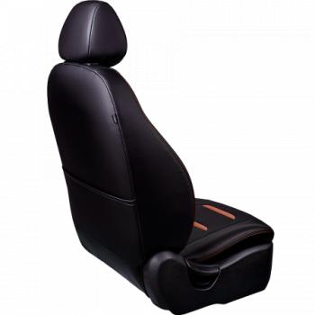 6 999 р. Комплект чехлов для сидений (РЗС 40/60 2Г Орегон) ТУРИН-2 Lord Autofashion KIA Cerato 2 TD седан (2008-2013) (черный, вставка черная/коричневая строчка коричневая)  с доставкой в г. Керчь. Увеличить фотографию 7