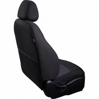 2 499 р. Комплект чехлов для сидений (РЗС 60/40 2Г жаккард) СТАНДАРТ Lord Autofashion  KIA Rio  3 QB (2011-2017) дорестайлинг седан, рестайлинг седан (черный, вставка РОМБ 3D белая, строчка черная)  с доставкой в г. Керчь. Увеличить фотографию 3