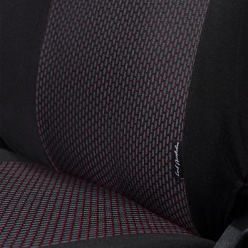 2 499 р. Комплект чехлов для сидений (РЗС 60/40 2Г жаккард) СТАНДАРТ Lord Autofashion  KIA Rio  3 QB (2011-2017) дорестайлинг седан, рестайлинг седан (черный, вставка Сеул красный, строчка черная)  с доставкой в г. Керчь. Увеличить фотографию 12