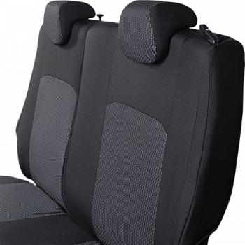 2 499 р. Комплект чехлов для сидений (РЗС 60/40 2Г жаккард) СТАНДАРТ Lord Autofashion  KIA Rio  3 QB (2011-2017) дорестайлинг седан, рестайлинг седан (черный, вставка Сеул серая, строчка черная)  с доставкой в г. Керчь. Увеличить фотографию 13
