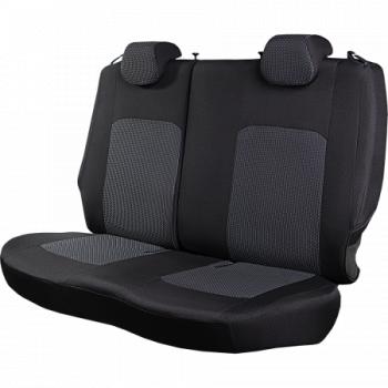 2 499 р. Комплект чехлов для сидений (РЗС 60/40 2Г жаккард) СТАНДАРТ Lord Autofashion  KIA Rio  3 QB (2011-2017) дорестайлинг седан, рестайлинг седан (черный, вставка Сеул серая, строчка черная)  с доставкой в г. Керчь. Увеличить фотографию 6