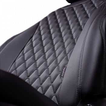 11 899 р. Комплект чехлов для сидений (ЦЗС Орегон) БАЙРОН ст БАЙРОН Lord Autofashion  Лада 2106 (1975-2005) (черный, вставка черная, строчка черная)  с доставкой в г. Керчь. Увеличить фотографию 3