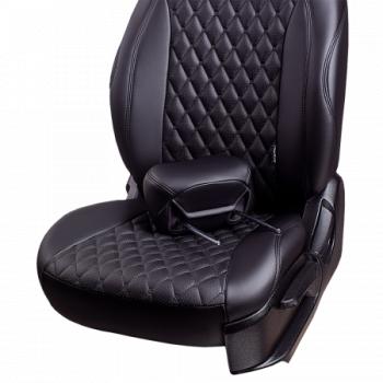 11 899 р. Комплект чехлов для сидений (ЦЗС Орегон) БАЙРОН ст БАЙРОН Lord Autofashion  Лада 2106 (1975-2005) (черный, вставка черная, строчка черная)  с доставкой в г. Керчь. Увеличить фотографию 4