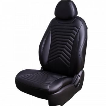 Комплект чехлов для сидений (РЗС 60/40 3Г Орегон) БАЙРОН ст ПРЕЗИДЕНТ Lord Autofashion Лада XRAY (2016-2022) (черный, вставка черная, строчка черная)