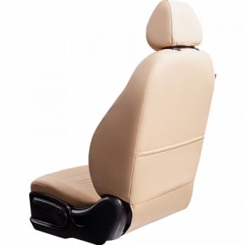 9 449 р. Комплект чехлов для сидений (РЗС 60/40 3Г Илана+Орегон) ТУРИН СТ Lord Autofashion Nissan Juke 1 YF15 дорестайлинг (2010-2014) (бежевый, вставка бежевая, строчка бежевая)  с доставкой в г. Керчь. Увеличить фотографию 7