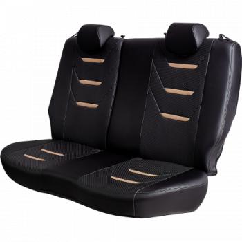 6 999 р. Комплект чехлов для сидений (РЗС 60/40+подлок. 3Г Орегон) ТУРИН-2 Lord Autofashion  Nissan Qashqai  2 (2013-2022) J11 дорестайлинг, J11 рестайлинг (черный, вставка черная+бежевая, строчка бежевая)  с доставкой в г. Керчь. Увеличить фотографию 5