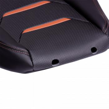 7 999 р. Комплект чехлов для сидений (РЗС 60/40+подлок. 3Г Орегон) ТУРИН-2 Lord Autofashion  Nissan Qashqai  2 (2013-2022) J11 дорестайлинг, J11 рестайлинг (черный, вставка черная+коричневая, строчка коричневая)  с доставкой в г. Керчь. Увеличить фотографию 5