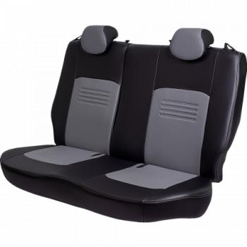 6 199 р. Комплект чехлов для сидений (к.Comfort РЗС 60/40 3П Илана+Орегон) ТУРИН СТ Lord Autofashion  Nissan Tiida  1 хэтчбек (2010-2014) C11 рестайлинг (черный, вставка серая, строчка серая)  с доставкой в г. Керчь. Увеличить фотографию 3