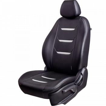 Комплект чехлов для сидений (РЗС 40/60+подлок. 3Г Орегон) ТУРИН-2 Lord Autofashion Renault Arkana (2019-2025) (черный, вставка черная+белая, строчка белая)