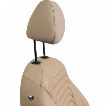 19 399 р. Комплект чехлов для сидений (РЗС Орегон) БАЙРОН ст ПРЕЗИДЕНТ Lord Autofashion  Nissan Terrano  D10 (2013-2016), Renault Duster  HS (2010-2015) (бежевый, вставка бежевая, строчка бежевая)  с доставкой в г. Керчь. Увеличить фотографию 3