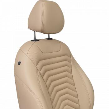 19 399 р. Комплект чехлов для сидений (РЗС Орегон) БАЙРОН ст ПРЕЗИДЕНТ Lord Autofashion  Nissan Terrano  D10 (2013-2016), Renault Duster  HS (2010-2015) (бежевый, вставка бежевая, строчка бежевая)  с доставкой в г. Керчь. Увеличить фотографию 4