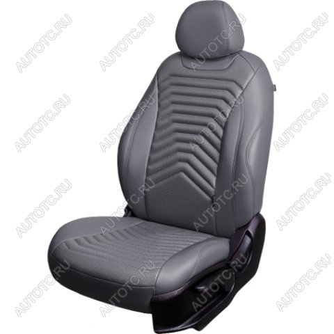 18 699 р. Комплект чехлов для сидений (РЗС Орегон) БАЙРОН ст ПРЕЗИДЕНТ Lord Autofashion  Nissan Terrano  D10 (2013-2016), Renault Duster  HS (2010-2015) (серый, вставка серая+темно-серая, строчка темно-серая)  с доставкой в г. Керчь