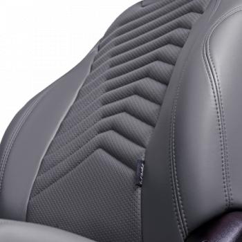18 699 р. Комплект чехлов для сидений (РЗС Орегон) БАЙРОН ст ПРЕЗИДЕНТ Lord Autofashion  Nissan Terrano  D10 (2013-2016), Renault Duster  HS (2010-2015) (серый, вставка серая+темно-серая, строчка темно-серая)  с доставкой в г. Керчь. Увеличить фотографию 6