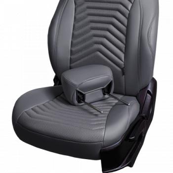 18 699 р. Комплект чехлов для сидений (РЗС Орегон) БАЙРОН ст ПРЕЗИДЕНТ Lord Autofashion  Nissan Terrano  D10 (2013-2016), Renault Duster  HS (2010-2015) (серый, вставка серая+темно-серая, строчка темно-серая)  с доставкой в г. Керчь. Увеличить фотографию 8