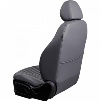 18 699 р. Комплект чехлов для сидений (РЗС Орегон) БАЙРОН ст ПРЕЗИДЕНТ Lord Autofashion  Nissan Terrano  D10 (2013-2016), Renault Duster  HS (2010-2015) (серый, вставка серая+темно-серая, строчка темно-серая)  с доставкой в г. Керчь. Увеличить фотографию 2